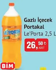 LE PORTA GAZLI İÇECEK PORTAKAL 2,5L